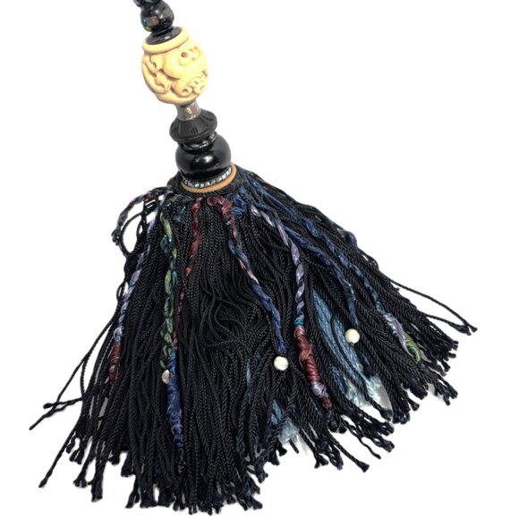 Handcrafted Beaded Curtain Tassel 14” NWT - Picture 5 of 11